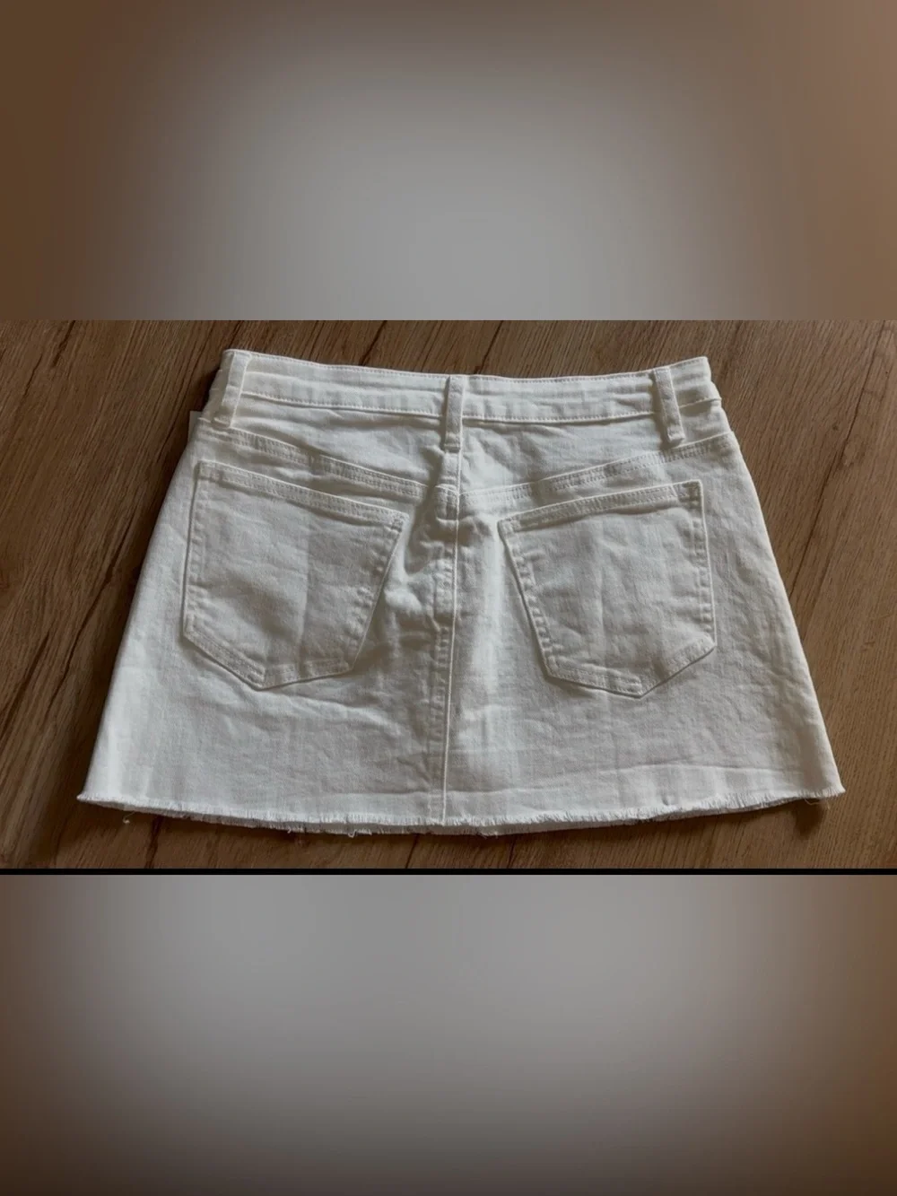 Kids Denim Miniskirt and Shorts Set - White, Cream & Blue Size M 12-14 YO